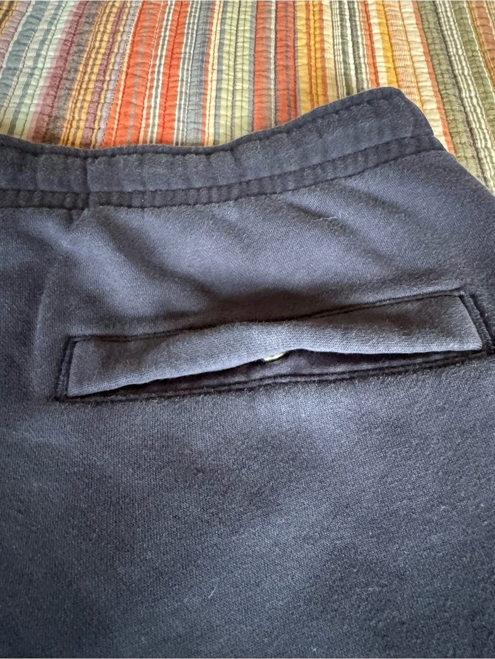 Nike Men's 3XLT Navy Blue Fleece Athletic Shorts drawstring elastic big swoosh - Picture 9 of 15
